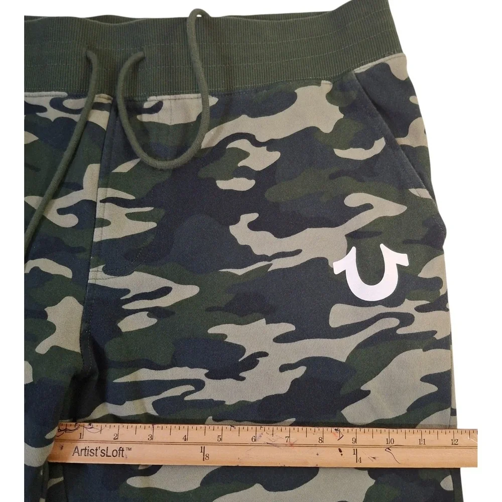True Religion Camo Jogger Welt Men's 2XL (40x27) Green Camouflage Sweatpants